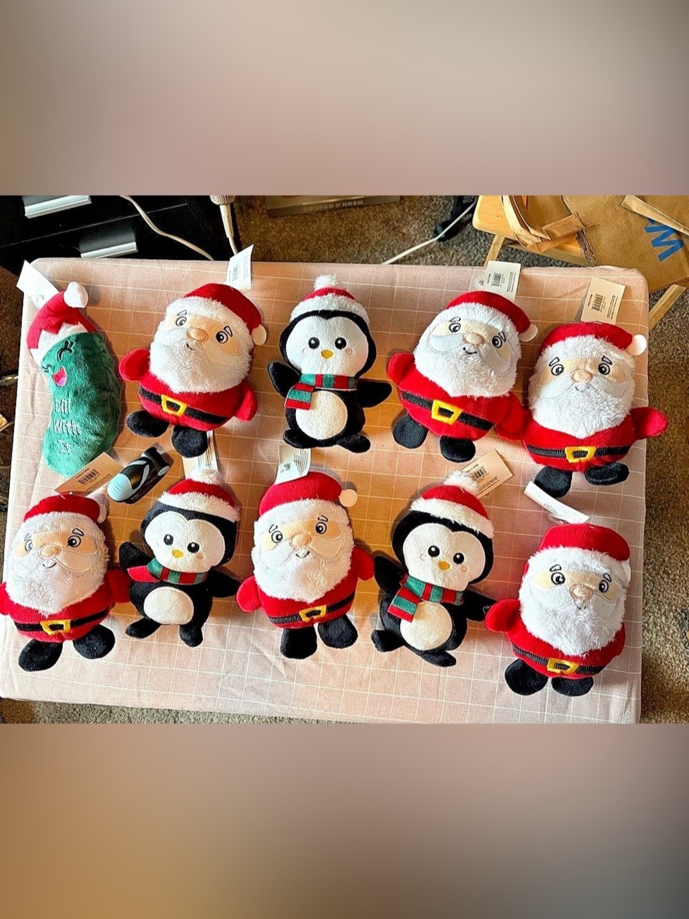 Christmas holiday dog plus dog toy assortment